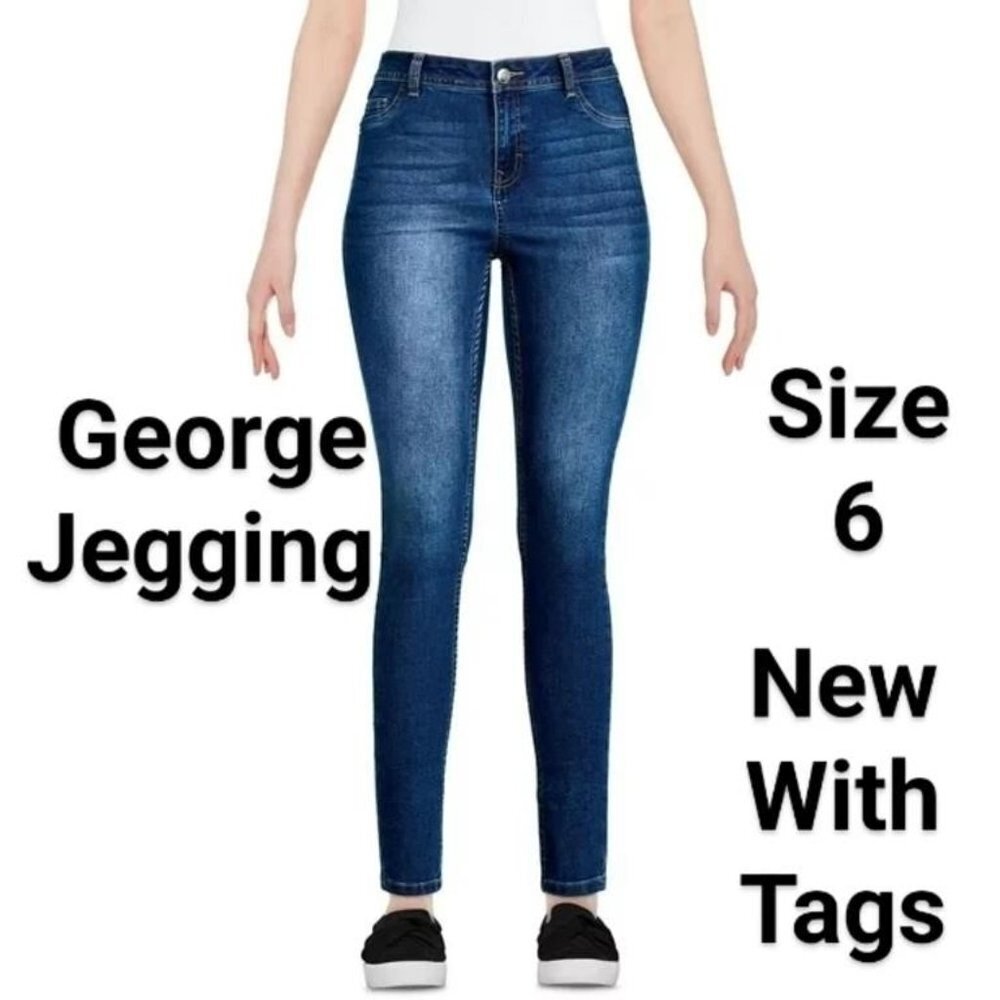 George Denim Jeggings NWT size 6 Lots of stretch slimming tummy control